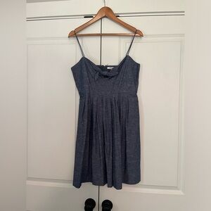 Madewell - Chambray Tie-Front Cutout Cami Dress. GUC. Size 8.